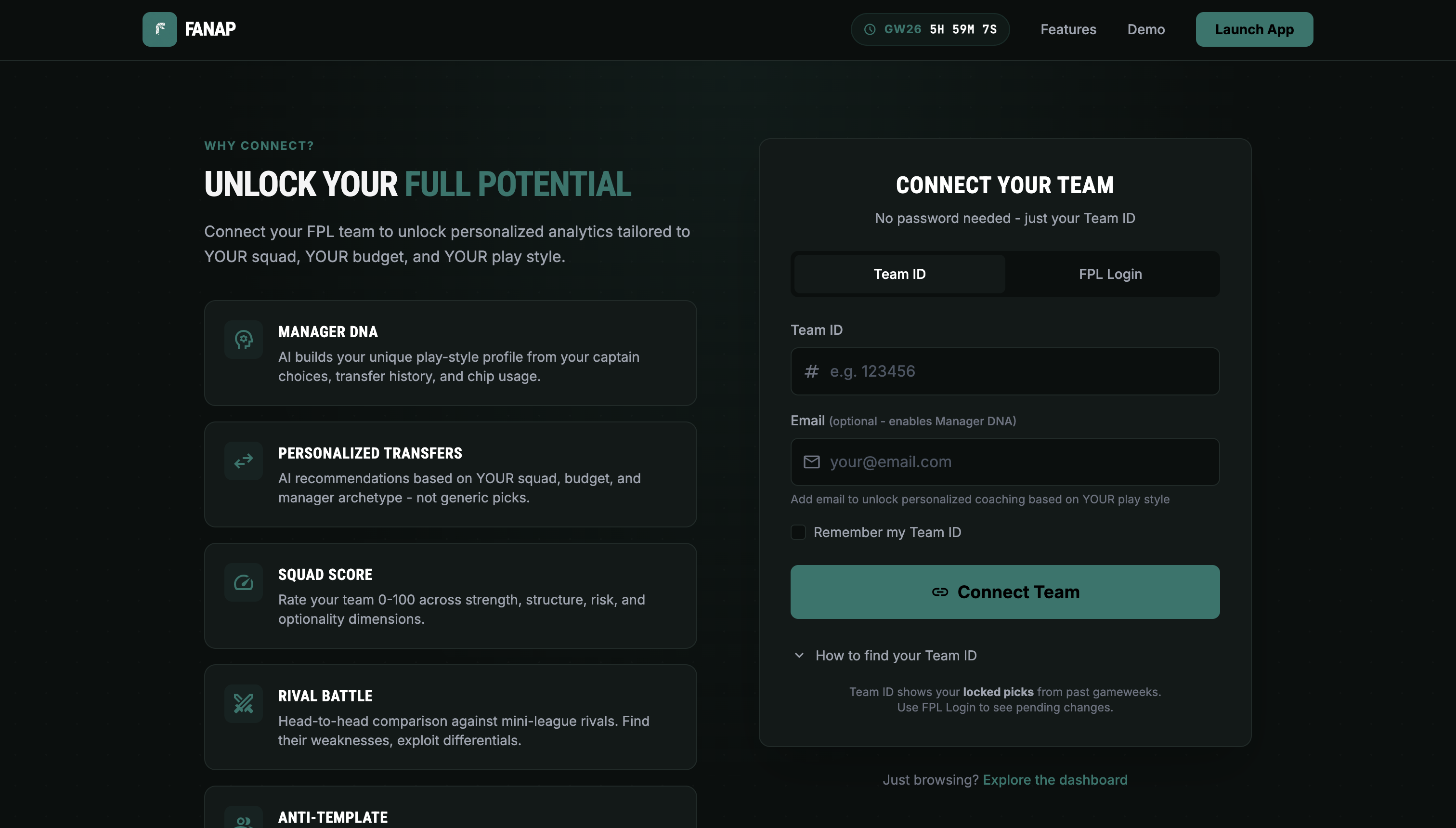 Connect your FPL team
